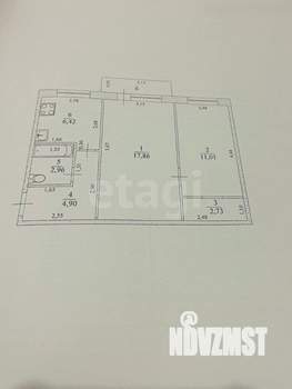 2-к квартира, вторичка, 46м2, 4/5 этаж