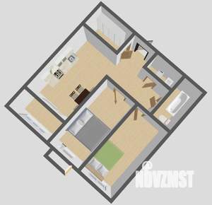 2-к квартира, вторичка, 57м2, 3/11 этаж
