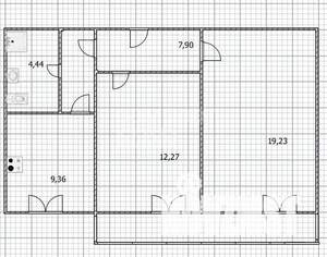 2-к квартира, вторичка, 53м2, 8/10 этаж