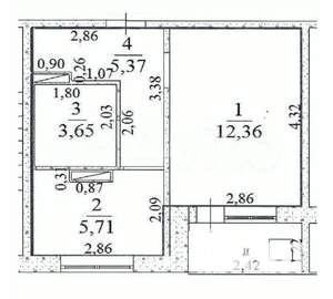 1-к квартира, вторичка, 27м2, 7/10 этаж