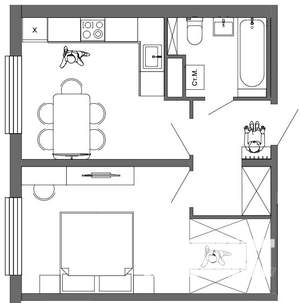 1-к квартира, вторичка, 39м2, 2/14 этаж