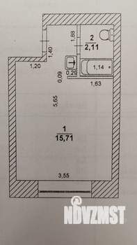 Студия квартира, вторичка, 18м2, 4/5 этаж