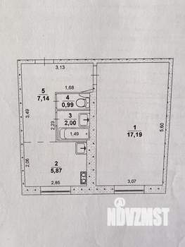 1-к квартира, вторичка, 33м2, 5/5 этаж