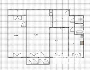 3-к квартира, вторичка, 57м2, 3/5 этаж