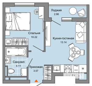 2-к квартира, вторичка, 32м2, 2/9 этаж