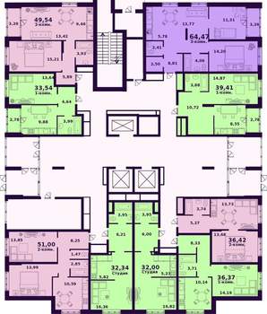 1-к квартира, сданный дом, 34м2, 1/24 этаж