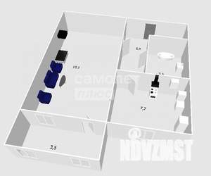 1-к квартира, вторичка, 37м2, 8/10 этаж