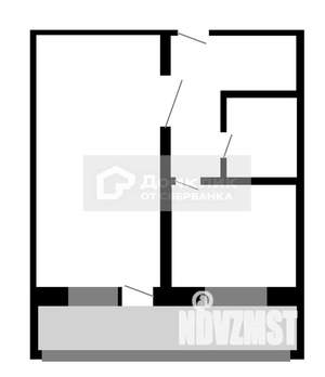1-к квартира, вторичка, 37м2, 4/9 этаж