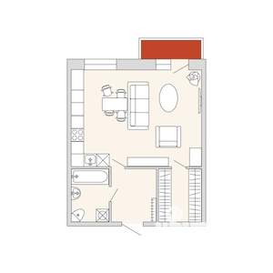 1-к квартира, вторичка, 46м2, 3/9 этаж
