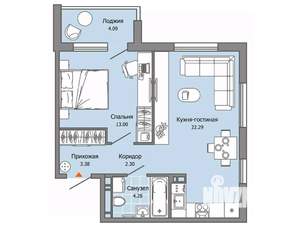 1-к квартира, вторичка, 47м2, 5/7 этаж