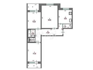 3-к квартира, вторичка, 63м2, 3/9 этаж