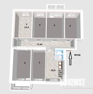 6-к квартира, вторичка, 105м2, 3/4 этаж