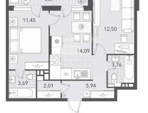 2-к квартира, вторичка, 37м2, 5/24 этаж