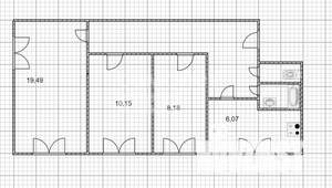 3-к квартира, вторичка, 62м2, 2/5 этаж