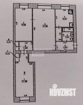 3-к квартира, вторичка, 55м2, 1/3 этаж