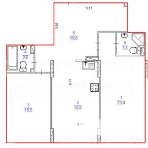 2-к квартира, вторичка, 81м2, 7/9 этаж