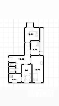 3-к квартира, вторичка, 68м2, 2/9 этаж