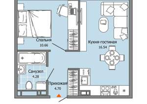 1-к квартира, вторичка, 36м2, 2/8 этаж