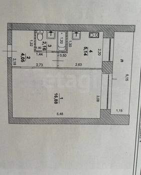1-к квартира, вторичка, 29м2, 9/9 этаж