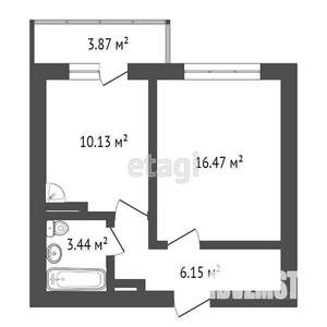 1-к квартира, вторичка, 36м2, 7/9 этаж