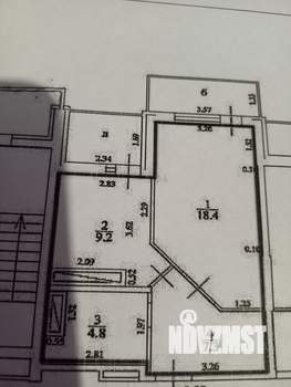 1-к квартира, вторичка, 49м2, 9/17 этаж