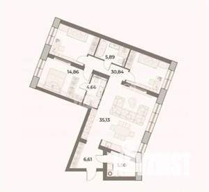 3-к квартира, вторичка, 104м2, 2/3 этаж