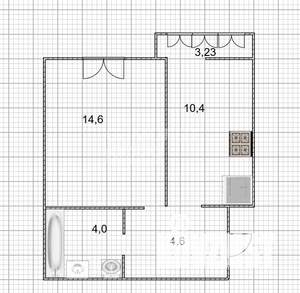 1-к квартира, вторичка, 34м2, 5/10 этаж