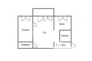 2-к квартира, вторичка, 42м2, 4/6 этаж