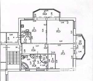 3-к квартира, вторичка, 237м2, 3/3 этаж