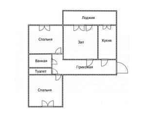 3-к квартира, вторичка, 65м2, 1/9 этаж