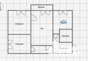 3-к квартира, вторичка, 48м2, 5/5 этаж