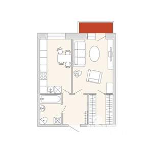1-к квартира, вторичка, 46м2, 3/9 этаж