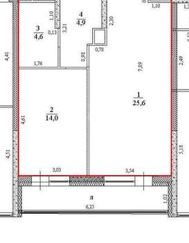 2-к квартира, вторичка, 49м2, 8/24 этаж