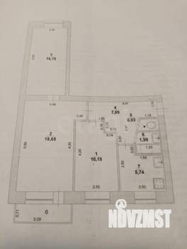 3-к квартира, вторичка, 60м2, 3/5 этаж