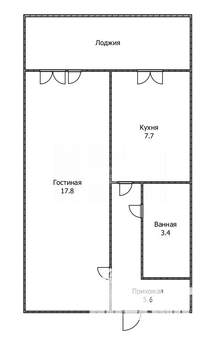 1-к квартира, вторичка, 35м2, 6/10 этаж