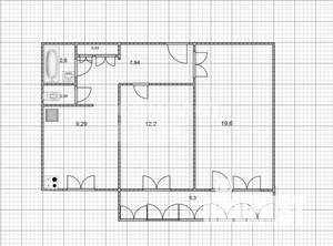 2-к квартира, вторичка, 53м2, 1/9 этаж