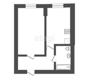 1-к квартира, вторичка, 31м2, 3/3 этаж