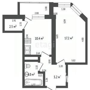 1-к квартира, вторичка, 39м2, 12/24 этаж