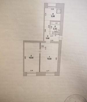 2-к квартира, вторичка, 34м2, 1/3 этаж