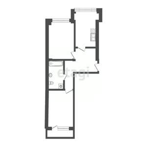 2-к квартира, вторичка, 63м2, 8/9 этаж