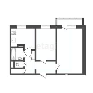 2-к квартира, вторичка, 53м2, 2/6 этаж