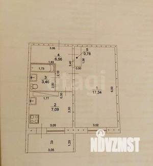 1-к квартира, вторичка, 35м2, 1/9 этаж