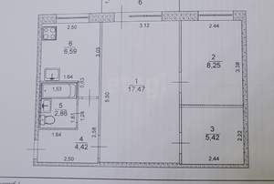 3-к квартира, вторичка, 45м2, 5/5 этаж