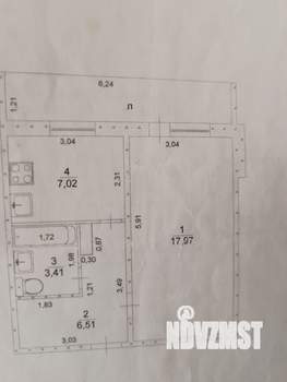 1-к квартира, вторичка, 36м2, 4/5 этаж