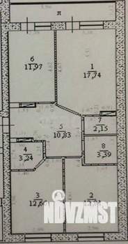 3-к квартира, вторичка, 75м2, 4/4 этаж