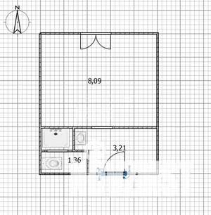 1-к квартира, вторичка, 13м2, 4/5 этаж