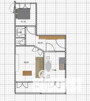 2-к квартира, вторичка, 50м2, 3/5 этаж
