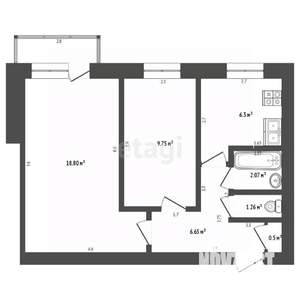 2-к квартира, вторичка, 45м2, 8/9 этаж