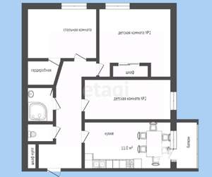 3-к квартира, вторичка, 75м2, 2/4 этаж