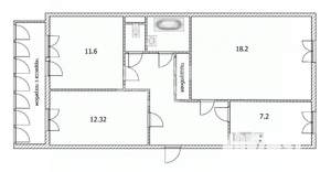 3-к квартира, вторичка, 65м2, 1/5 этаж